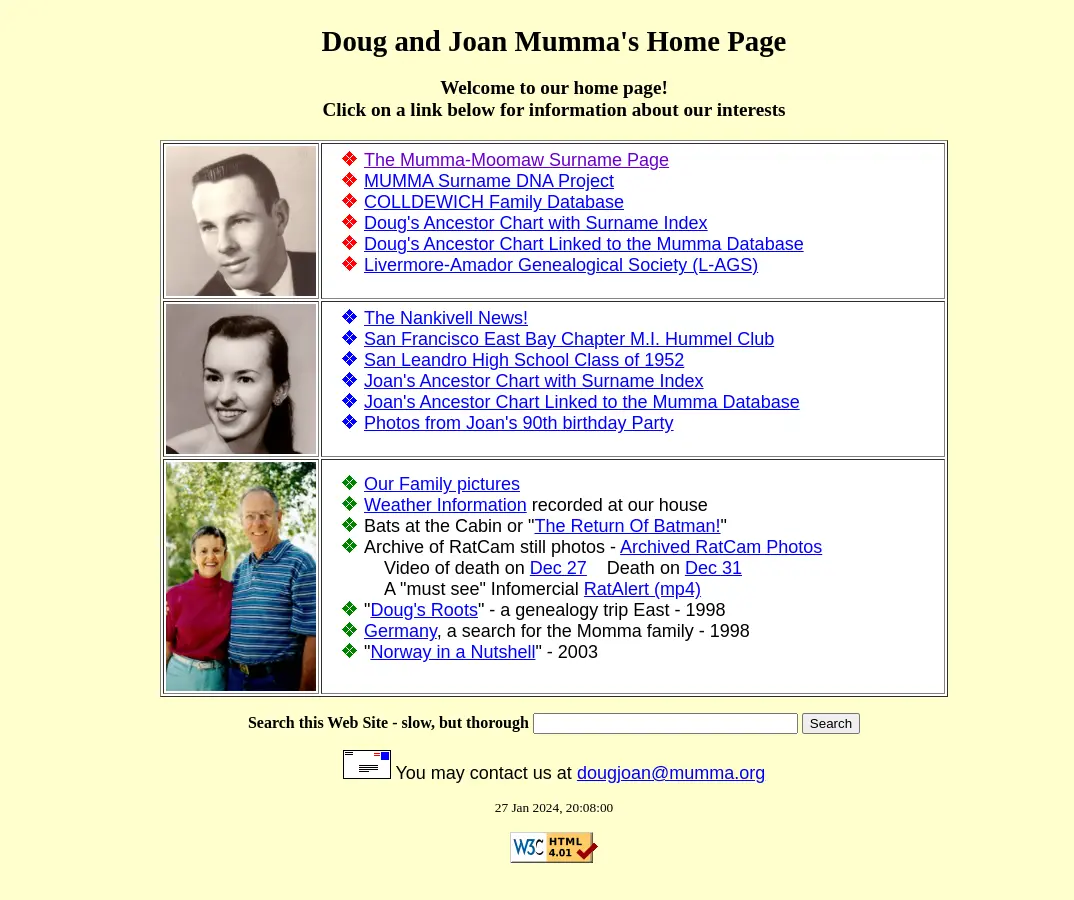 Doug and Joan Mumma's Home Page