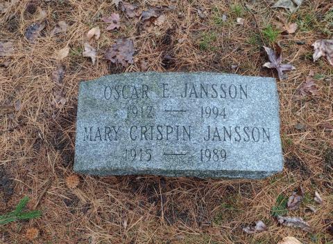 Oscar E. Jansson's monument