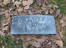 Thurston L. Weaver's gravestone