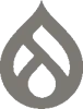 Brown Drupal logo